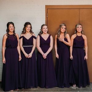 Plum bridesmaids dress